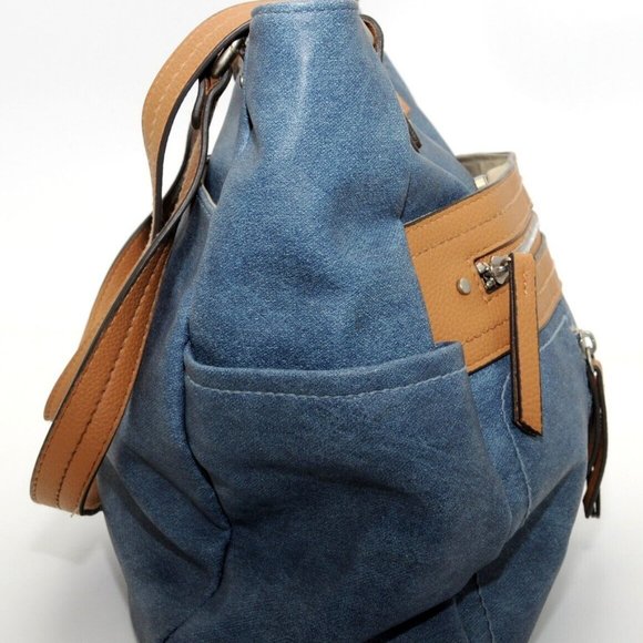 Rosetti Faux Leather Blue Denim Bag, Medium - Picture 4 of 9